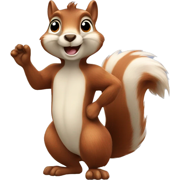A waving squirrel emoji