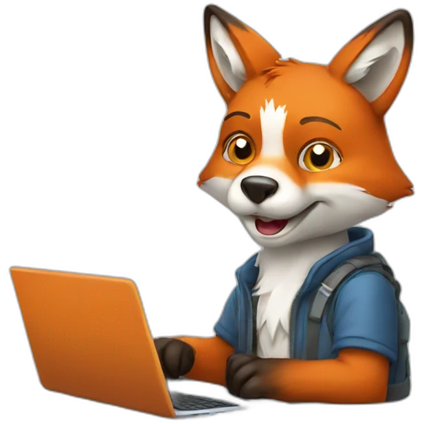 fox with laptop emoji