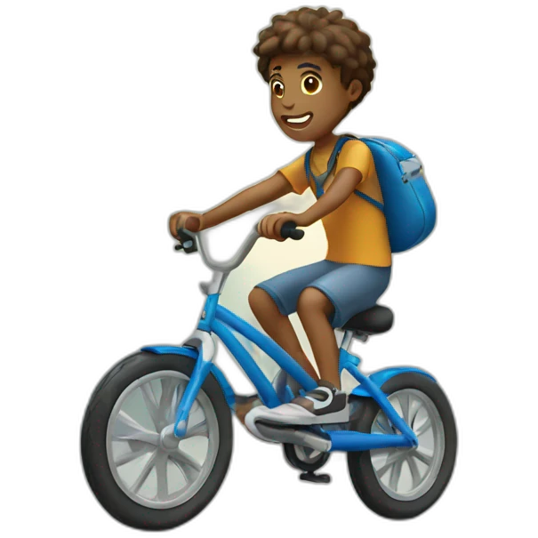 Boy Ride on bike emoji