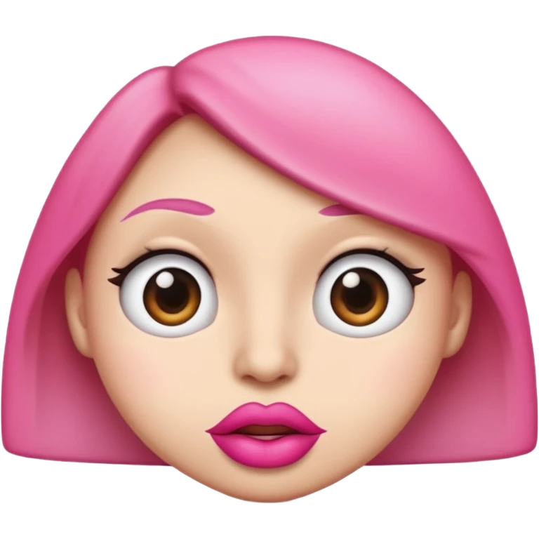 I want an emoji with the eyes looking to the side and with big pink lips with a judgemental face emoji