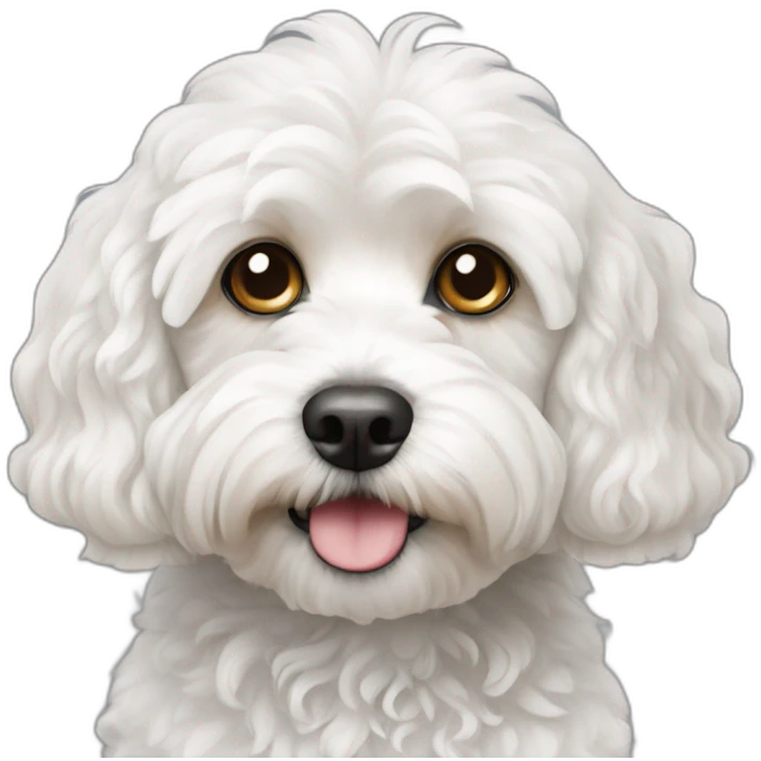 White cavapoo emoji