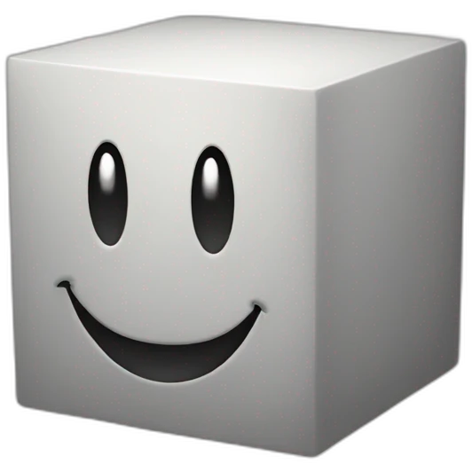 cube with a smile emoji