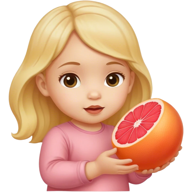 Grapefruit baby girl emoji