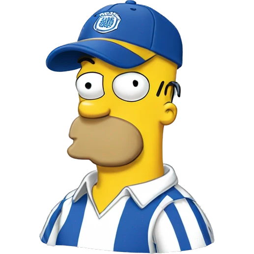 Homer Simpson wearing QPR shirt emoji