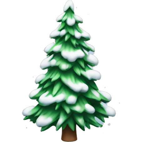 Christmas tree with snow only emoji