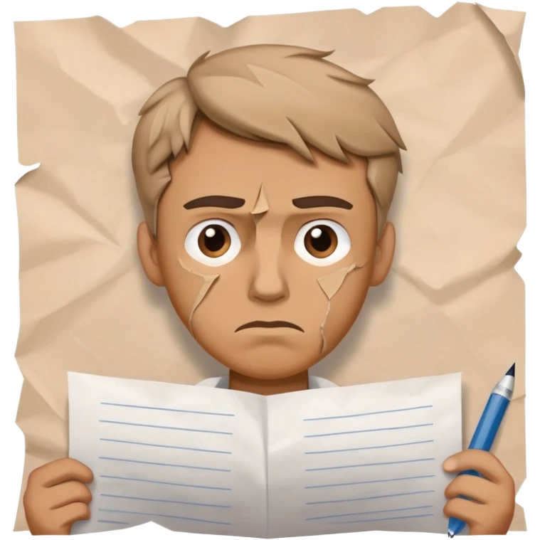 A man hardly stamping a perfect score test emoji