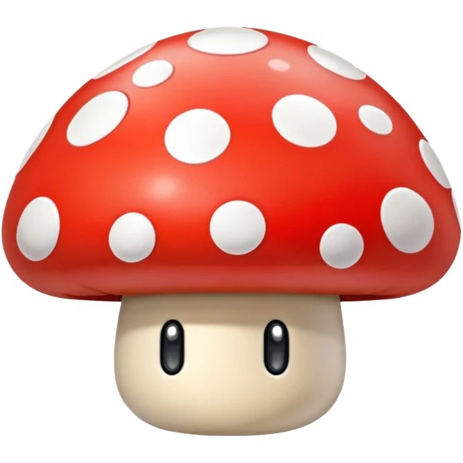 Super Mario red mushroom with white spots emoji