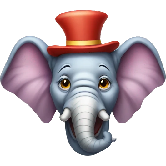 Clown elephant emoji