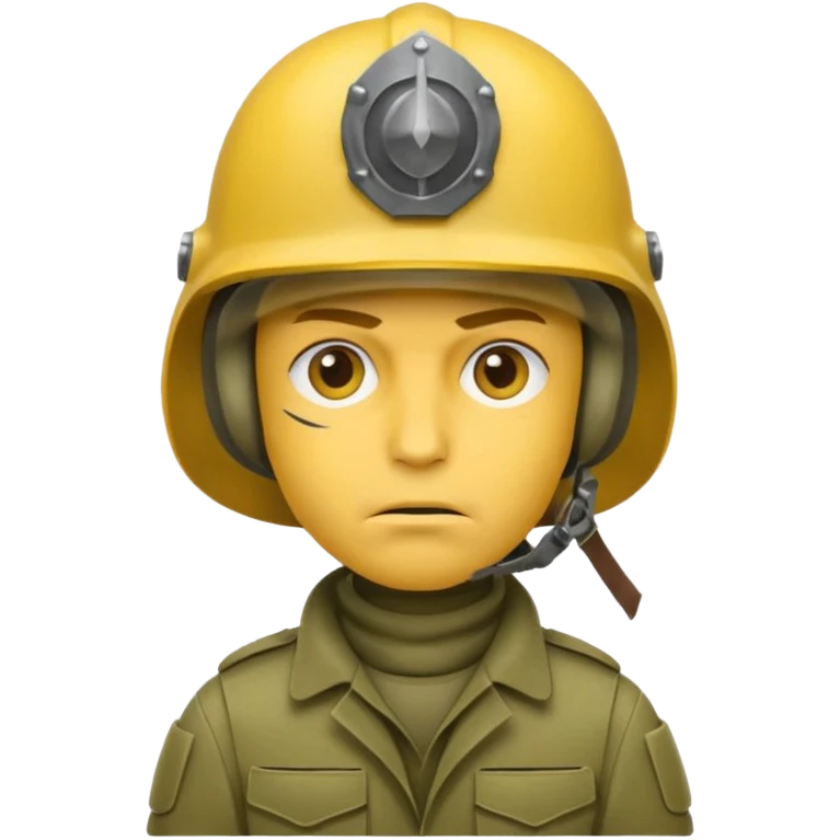 Soldier just face no body generic yellow skin with a gunner helmet that has no insignia emoji