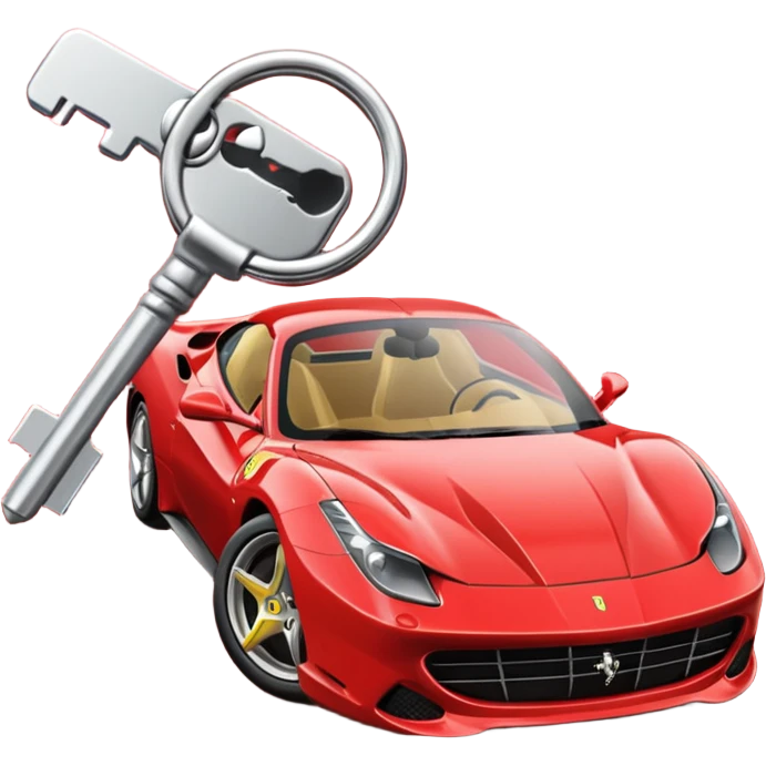 red Ferrari key emoji