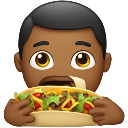 Person eating taco emoji
