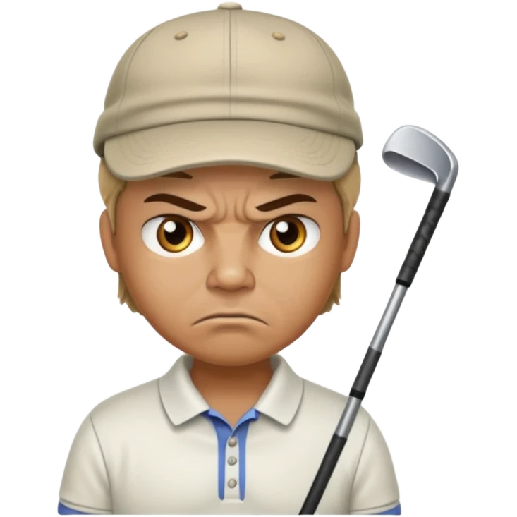 An angry golfer emoji