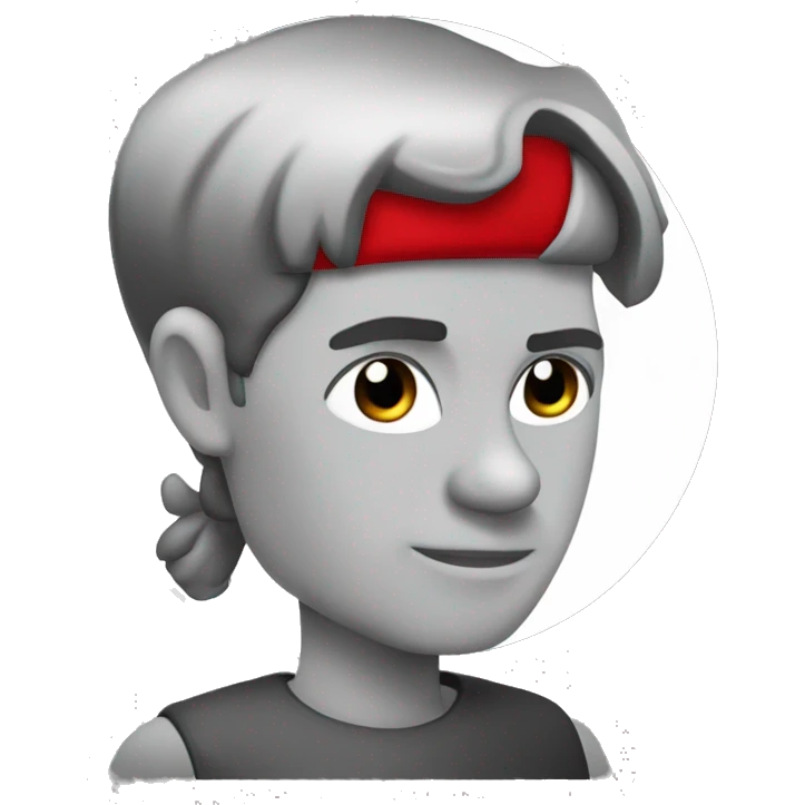Bobo da corte vermelho e preto  emoji