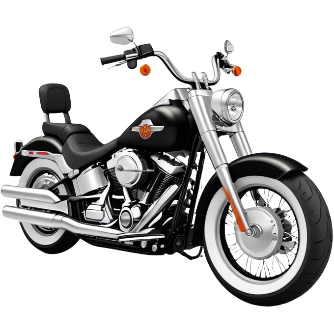 Harley-Davidson Cruiser - Harley-Davidson Softail (Model Year: 2021) (Iconic colour: Black) emoji