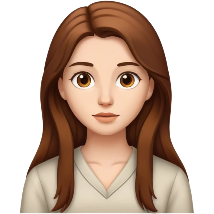 A woman with brown long hair emoji