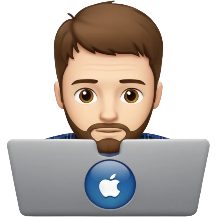 SCOTTISH MAN WITH STUBBLE PRODUCER ON LAPTOP  emoji