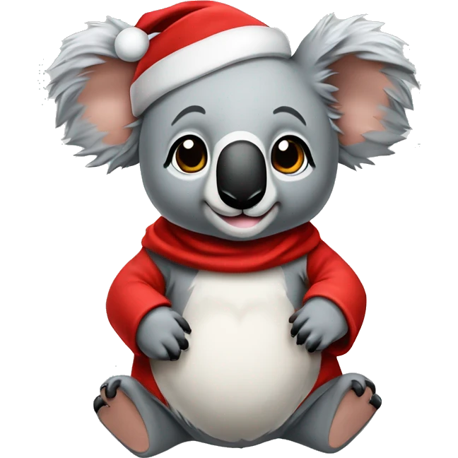 Koala vestido de santa claus  emoji