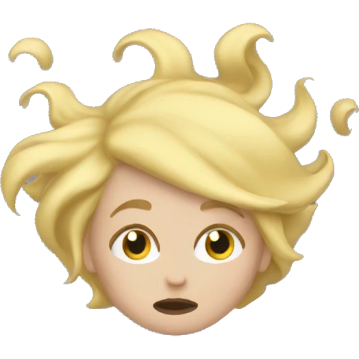 Falling blonde emoji