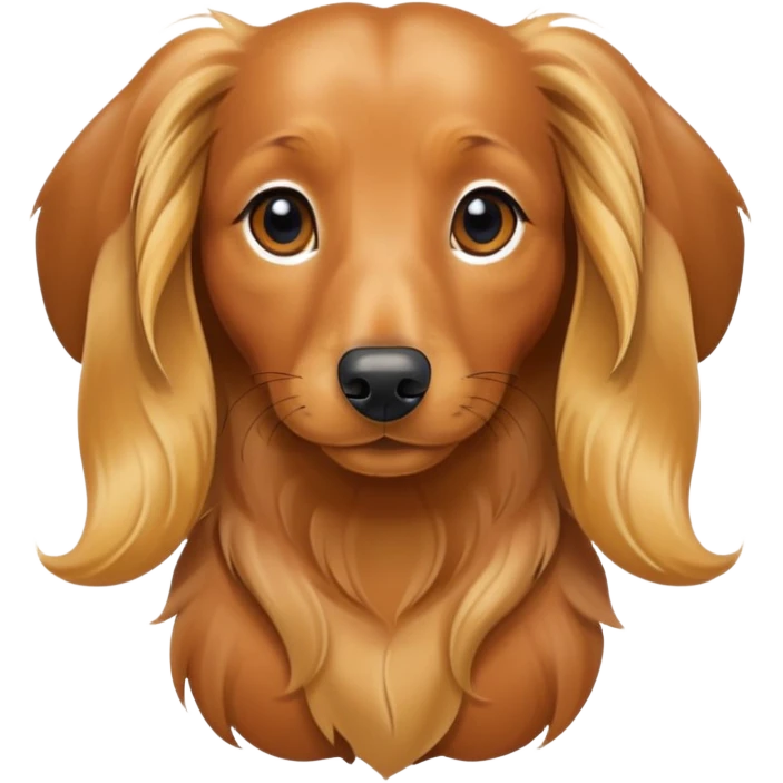 Golden long hair Weiner dog  emoji