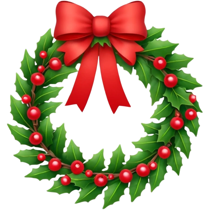 Christmas wreath emoji