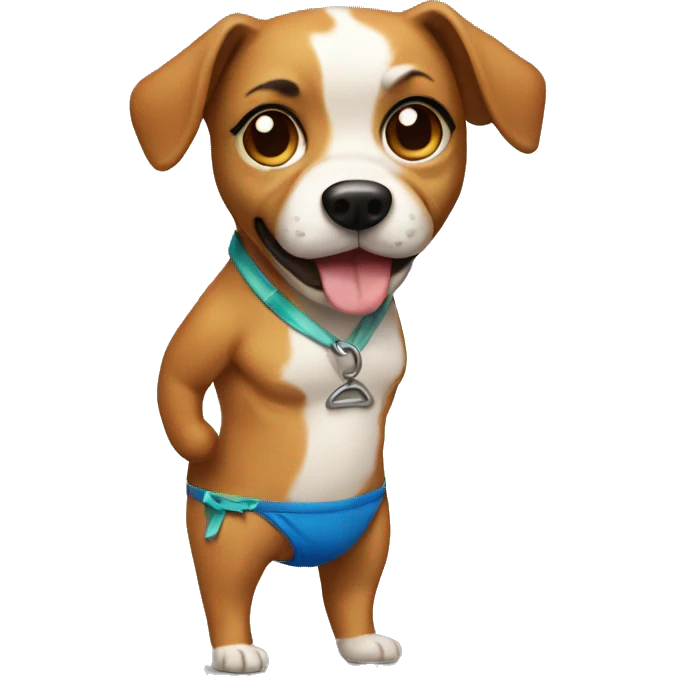 bikini with dog emoji