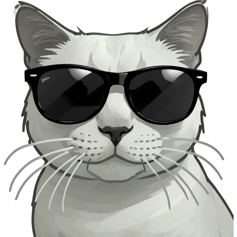 Cat with sunglasses emoji