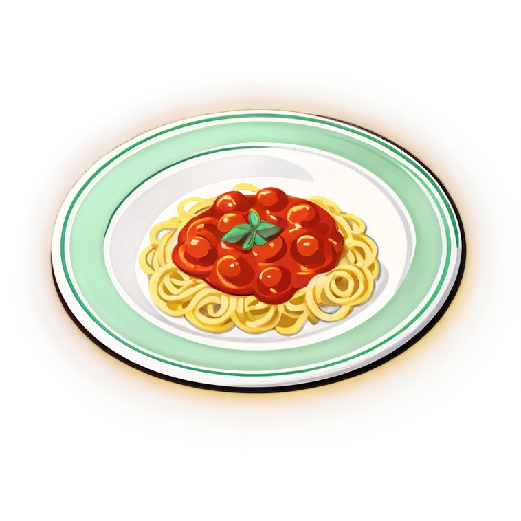 Italian dinner plate emoji