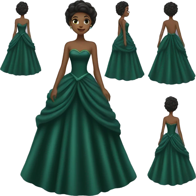 dark green princess gown emoji