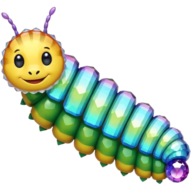 Swarovski caterpillar emoji