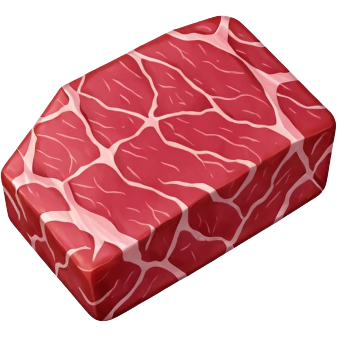 Meat with diamond textur and color emoji