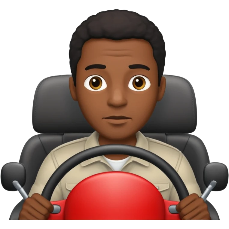 hombre negro conduciendo emoji