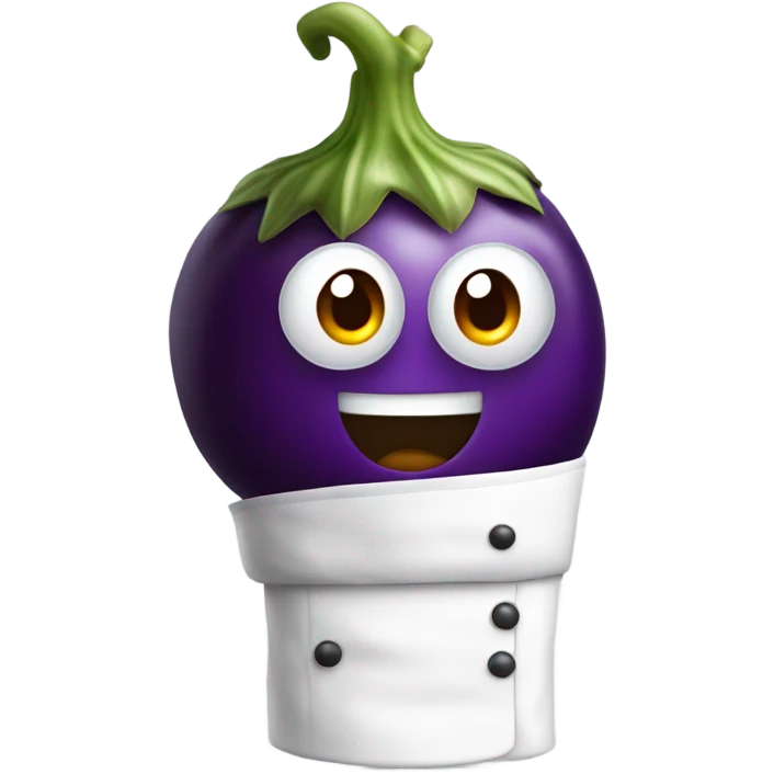 Eggplant with chef’s hat on  emoji