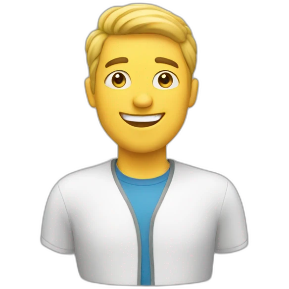 happy white man emoji