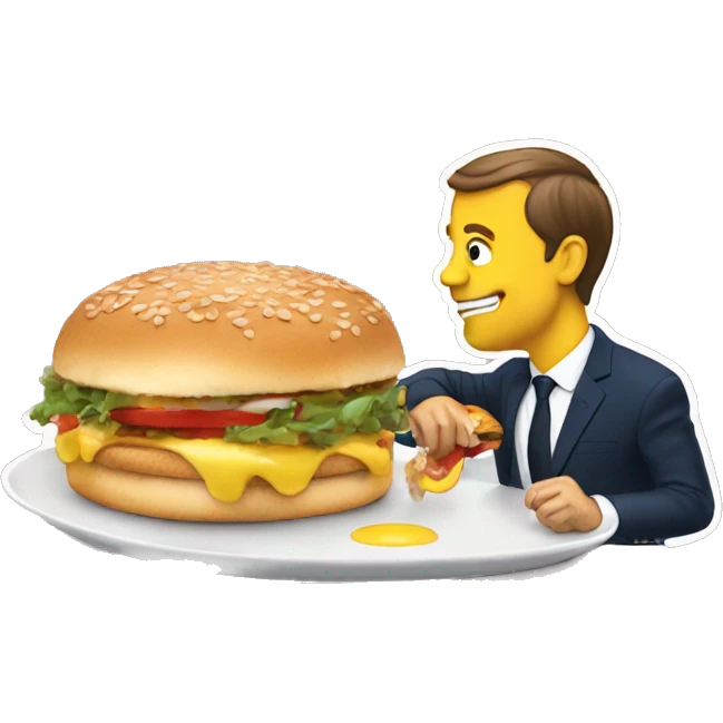 macron qui mange du macron emoji