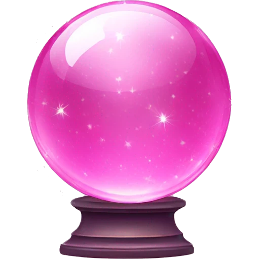 Pink crystal ball sparkles emoji