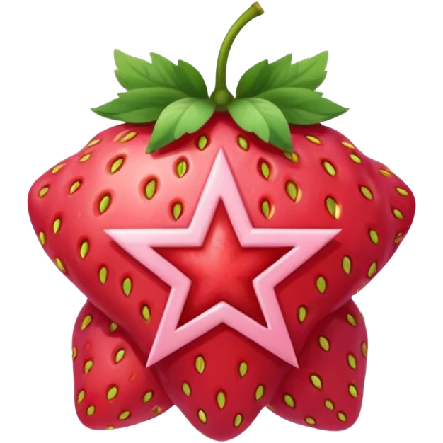 Strawberry with light pink pentagram  emoji