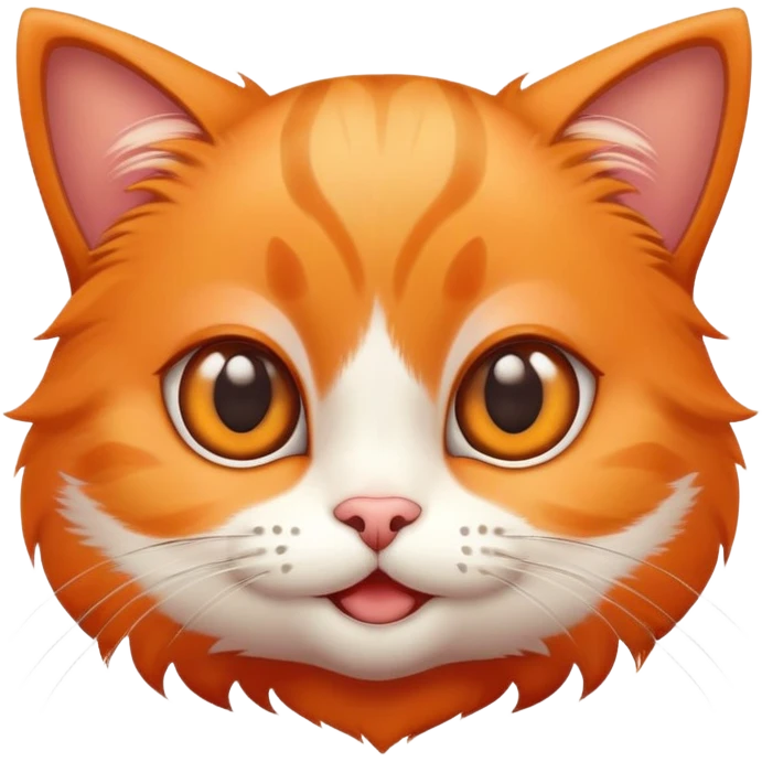 cute cat with big eyes and happy expression emoji