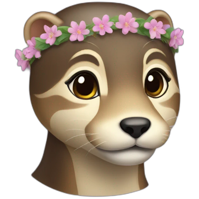 Une loutre princesse emoji