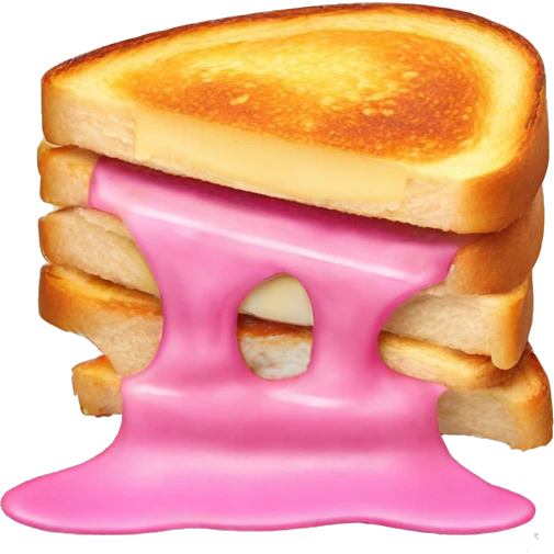 Pink Grilled cheese sandwich emoji