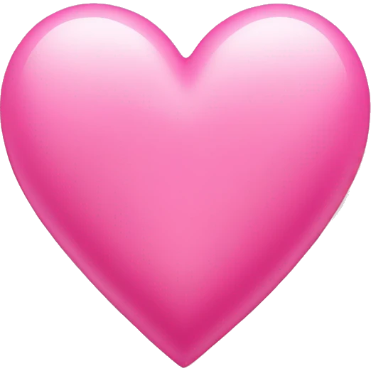 Pink heart wish initial M in it  cm emoji