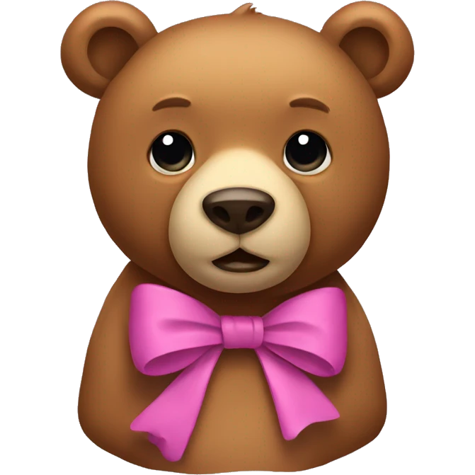 bear with a bow emoji
