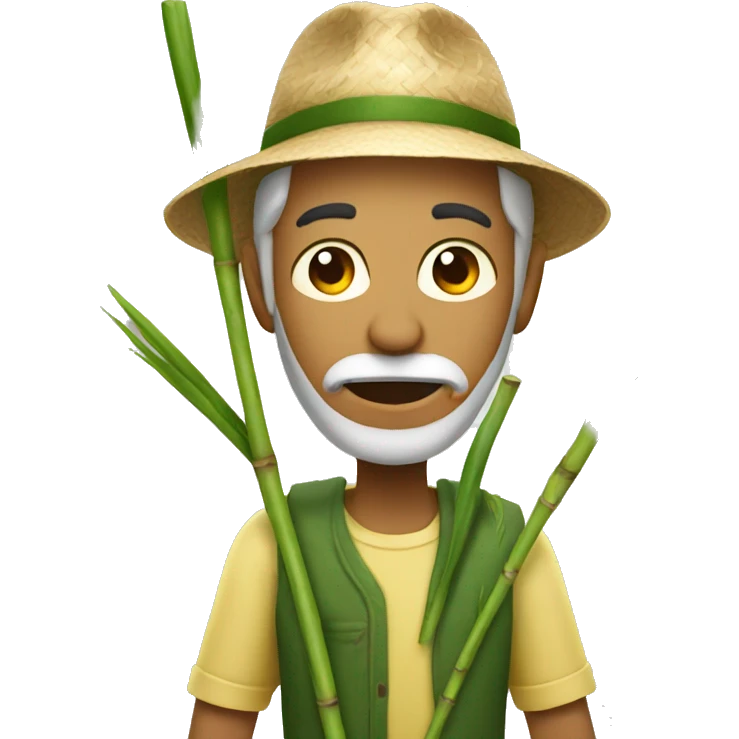 Man with a sugarcane emoji