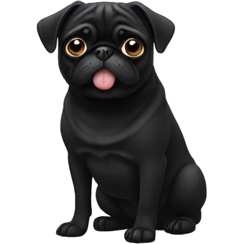 Black pug emoji