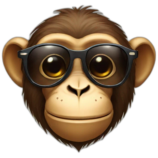 Monkey wearing sunglasses emoji