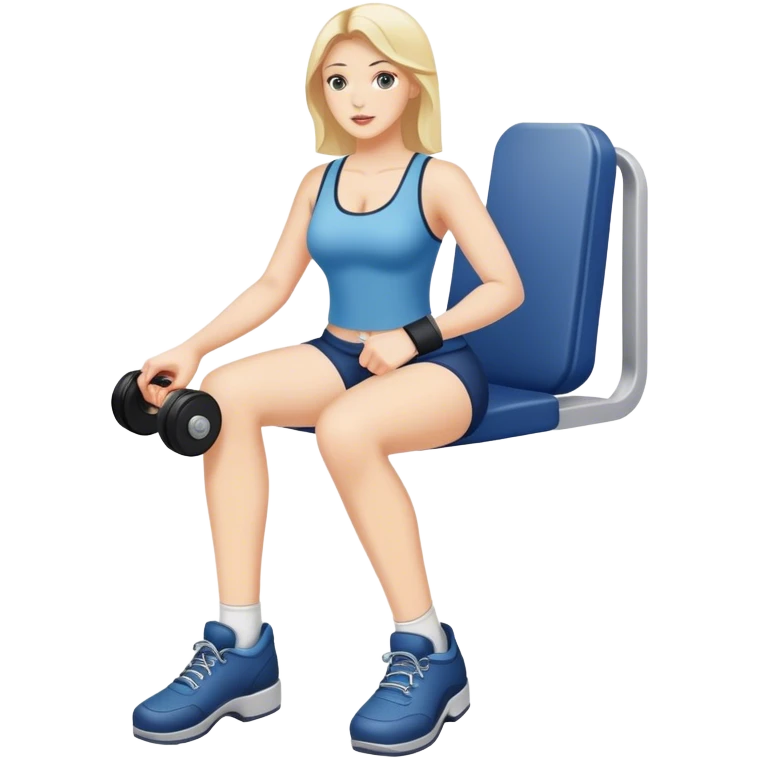 a women stopped at TSA with angle weights emoji