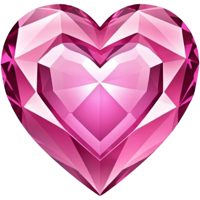 glitter pink crystal heart emoji