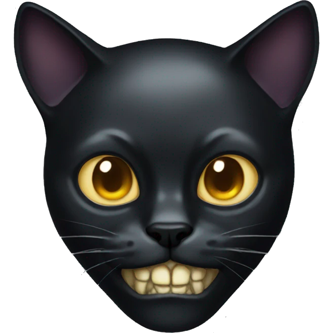 Black-cat-skull emoji