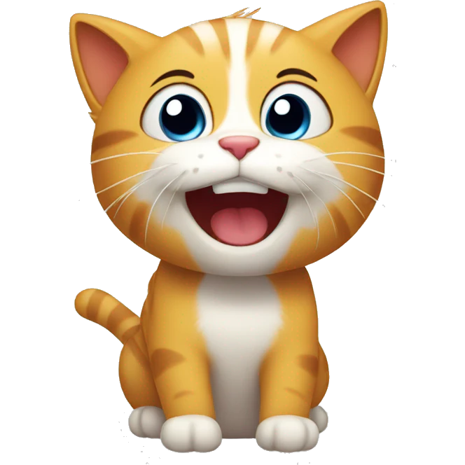 cat being excited emoji