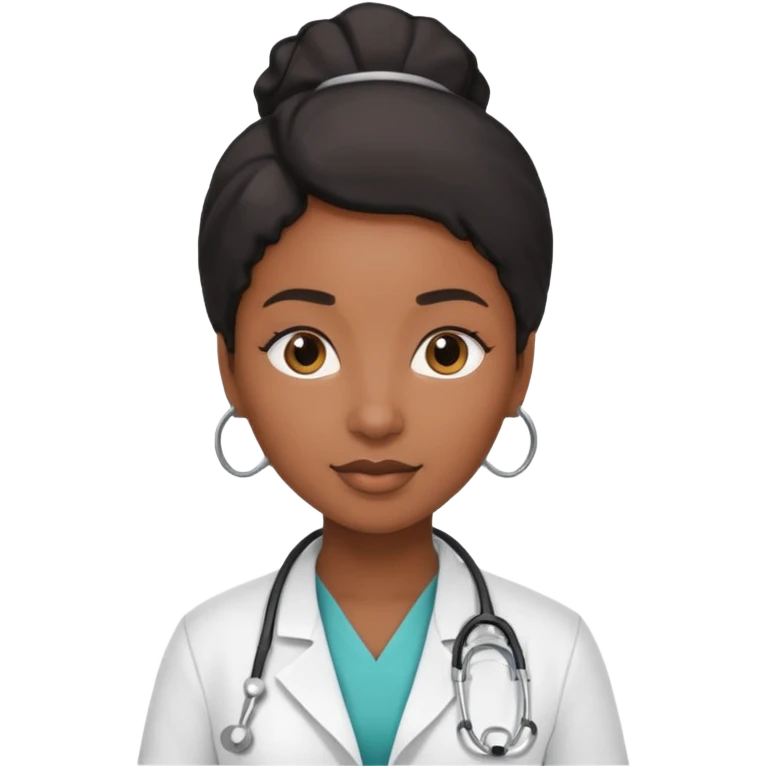 black woman physician emoji