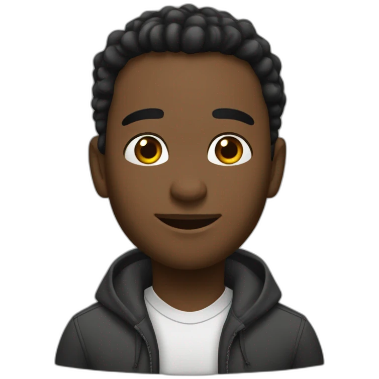 Un chico de pelo negro y grandes cejas emoji